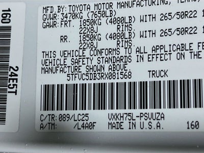 2024 Toyota Tundra Hybrid Capstone