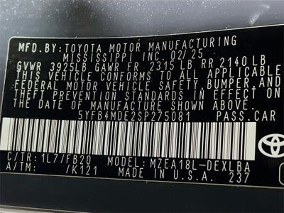 2025 Toyota Corolla LE