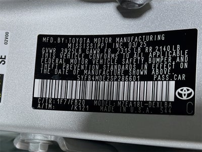 2025 Toyota Corolla LE