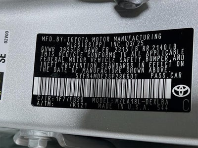 2025 Toyota Corolla LE