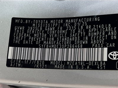 2025 Toyota Corolla LE