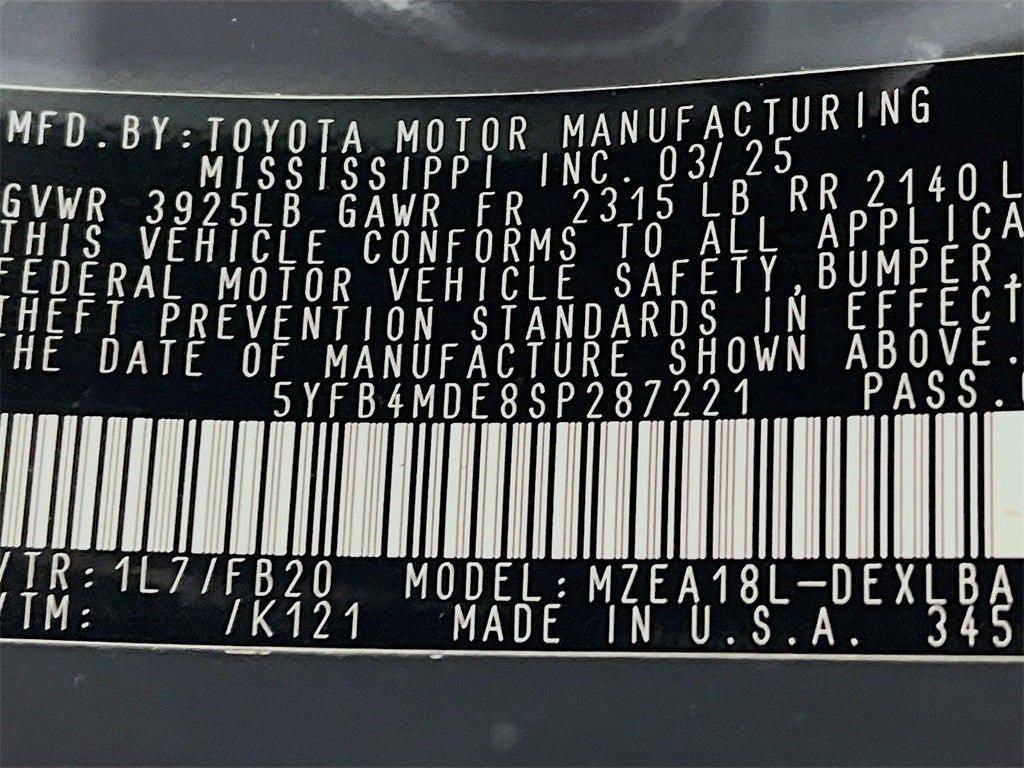 2025 Toyota Corolla LE