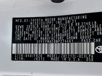 2022 Toyota Corolla LE