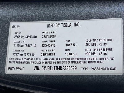 2019 Tesla Model 3 Long Range