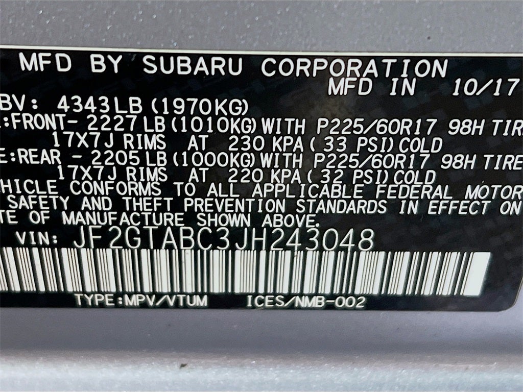 2018 Subaru Crosstrek 2.0i Premium