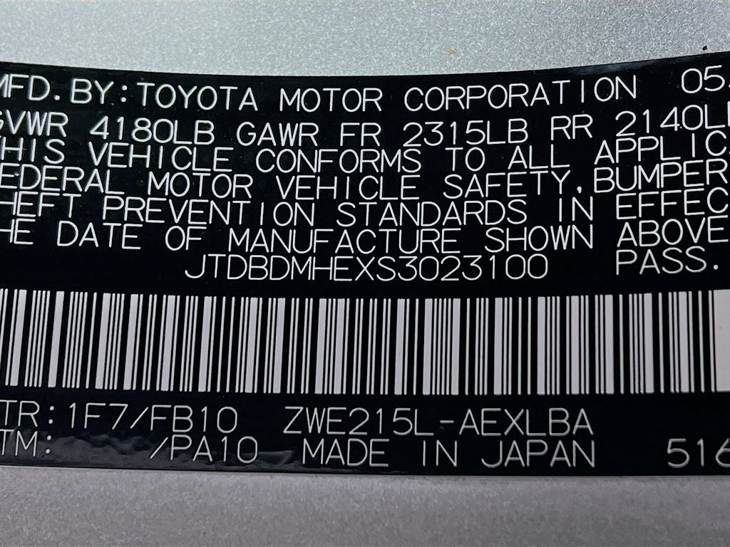 2025 Toyota Corolla Hybrid LE