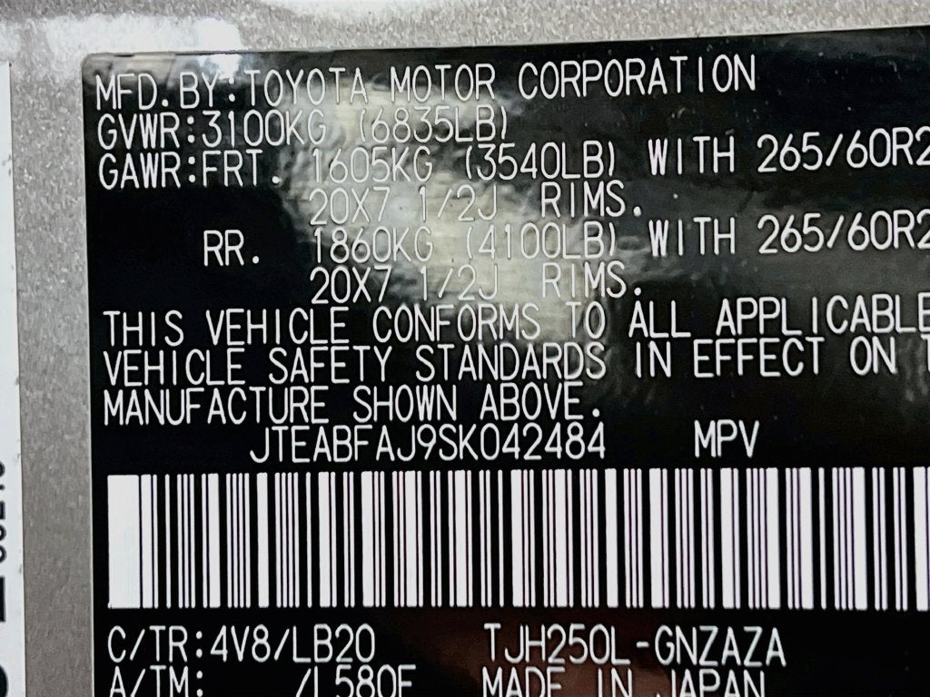 2025 Toyota Land Cruiser Base