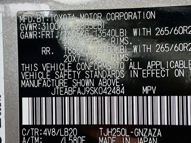 2025 Toyota Land Cruiser Base