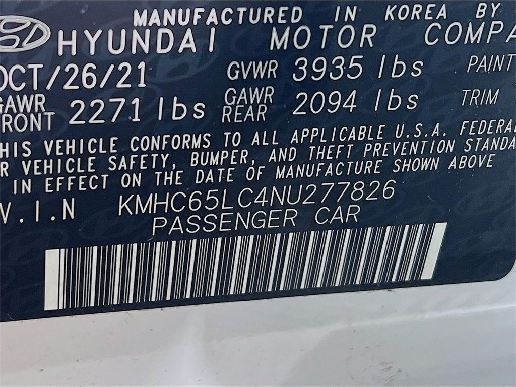 2022 Hyundai Ioniq Hybrid Blue