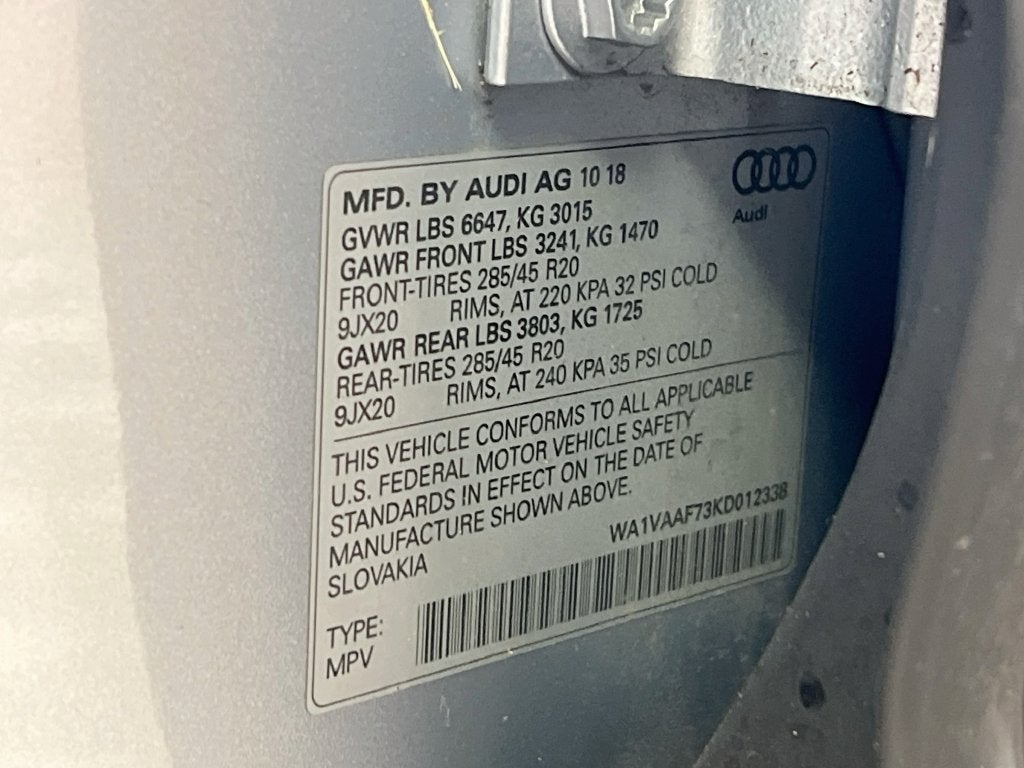 2019 Audi Q7 55 Prestige quattro