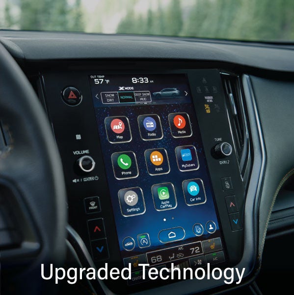 An 8-inch available touchscreen with the words &ldquo;Ugraded Technology&ldquo;. | Royal Moore Subaru in Hillsboro OR