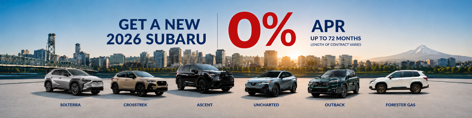 0% APR Specials on New Subaru's at Royal Moore