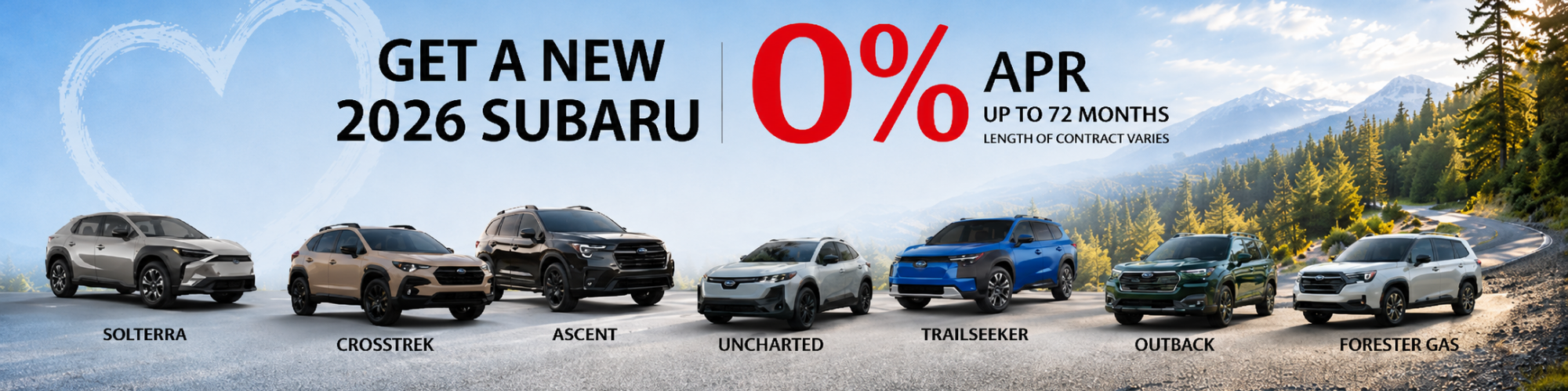 0% APR Specials on New Subaru's at Royal Moore