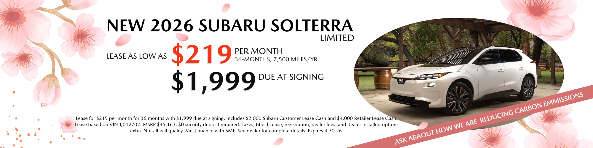 #2026 Solterra Lease Special