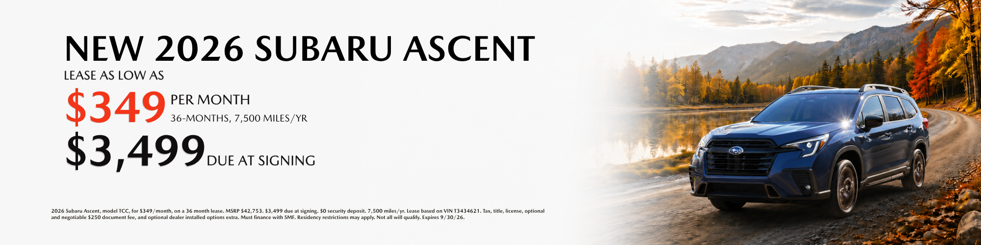 2026 Ascent Lease Special at Royal Moore