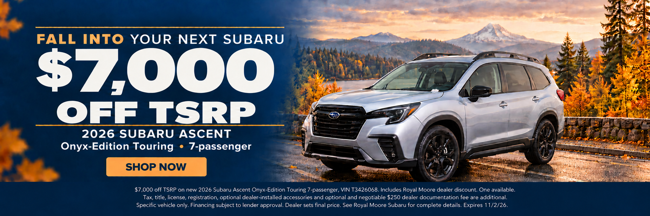2026 Ascent - $7k off TSRP