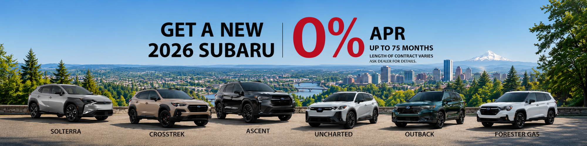 0% APR Specials on New Subaru's at Royal Moore
