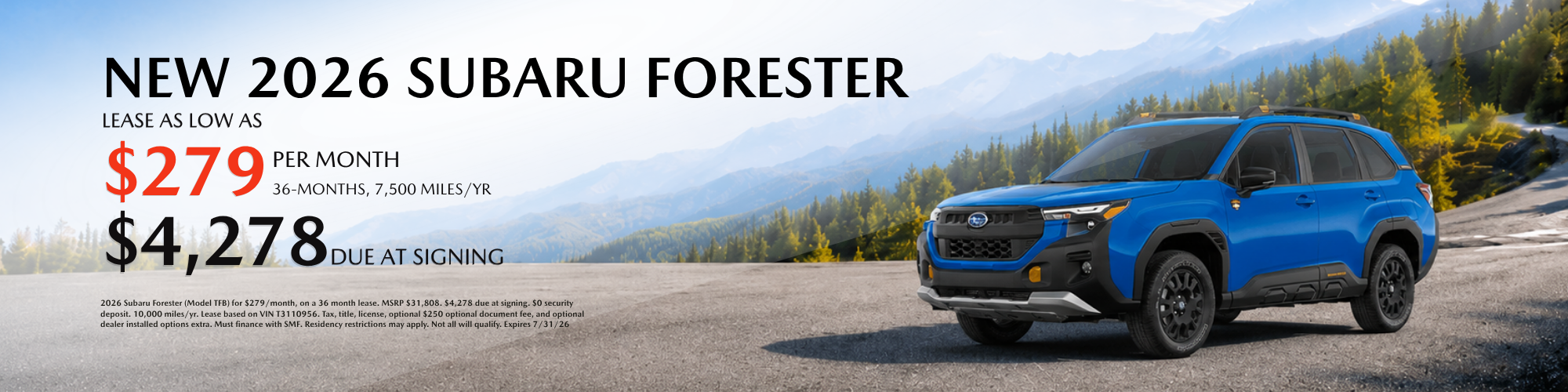 2026 Forester Lease Special at Royal Moore