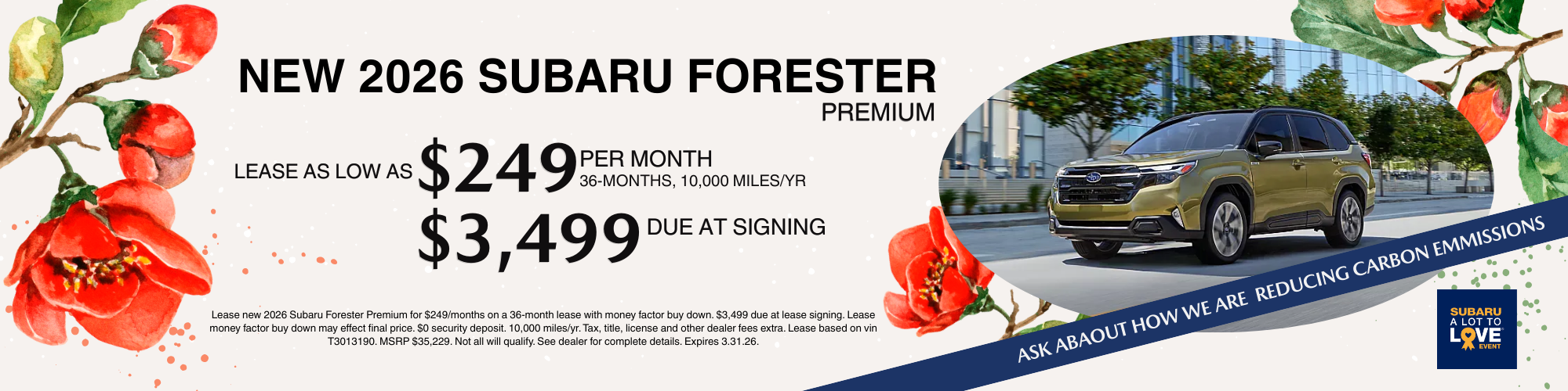 2025 Forester Premium Lease