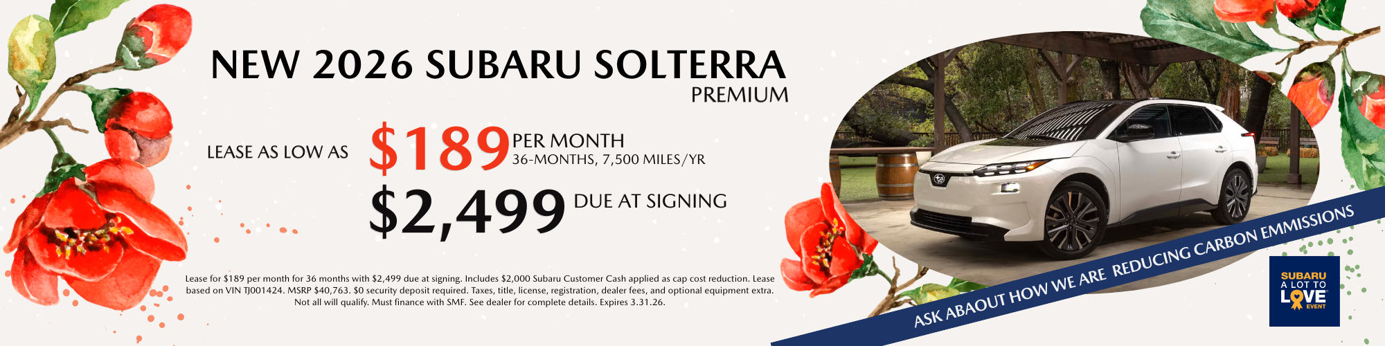 #2026 Solterra Lease Special