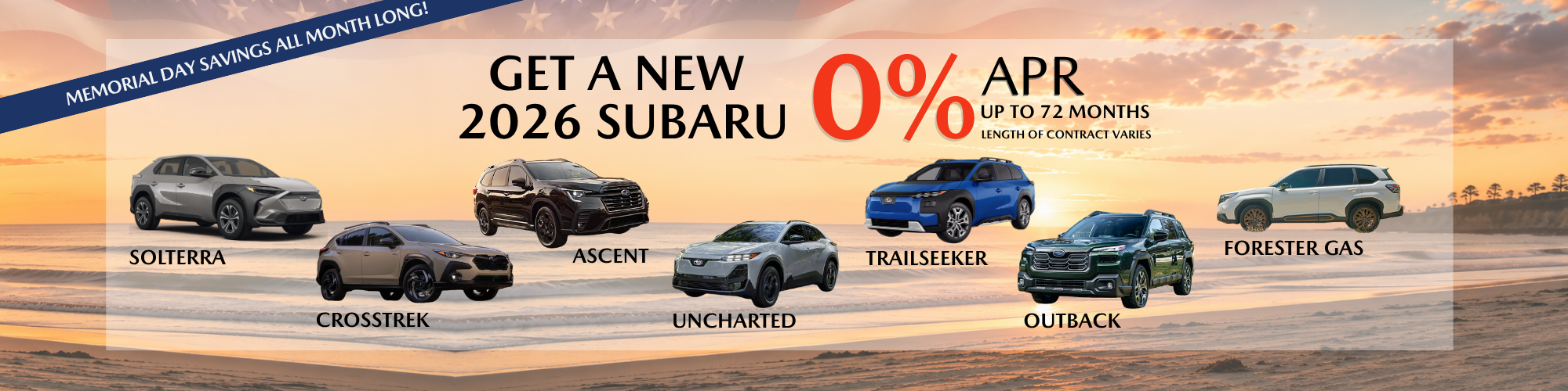 0% APR Specials on New Subaru's at Royal Moore