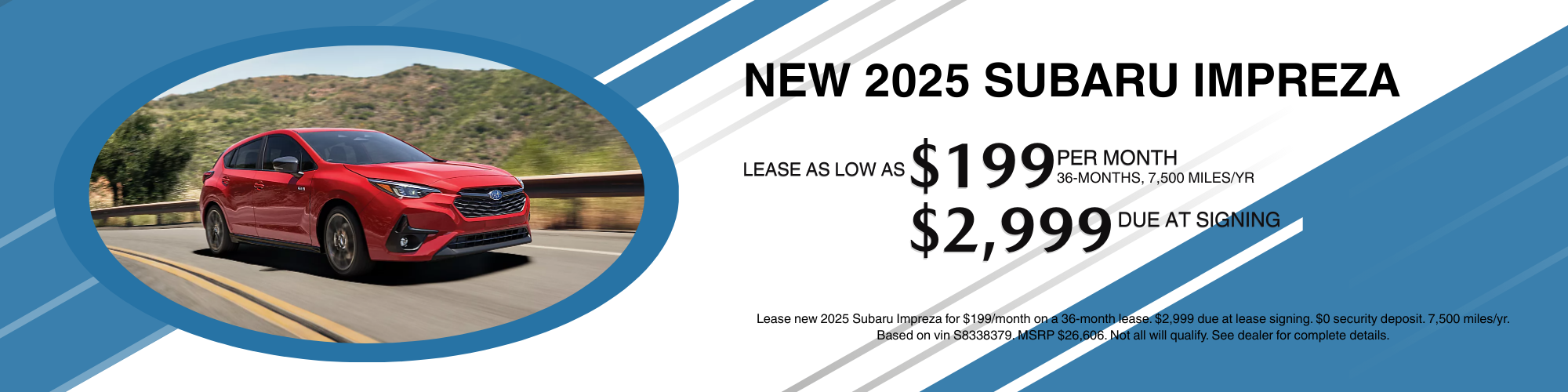 2025 WRX Premium Lease Special
